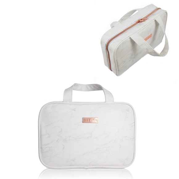 rose gold and marble suitcase